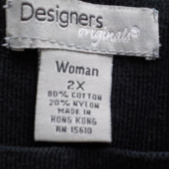 Designers NWT - tank top - sweater - black - size 2x - sleeveless (260) - Picture 3 of 4